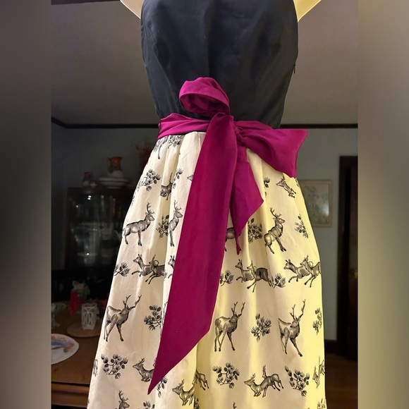 Beautiful Reindeer Print Anthropologie dress - Picture 3 of 16